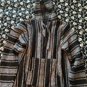 Striped Black and Gray Men's Hoodie